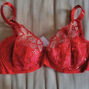 Savage x Fenty Red Bra 38G